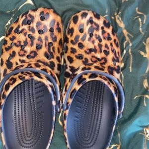 Cheetah crocs- NEVER WORN